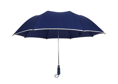 2개의 접히는 주문 로고 골프 우산, Relective 배관 덮개를 가진 비를 위한 골프 우산