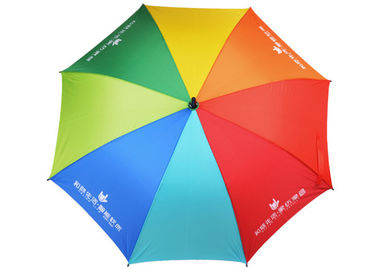 개인화된 가벼운 조밀한 골프 우산 무지개 색깔 강한 건장한