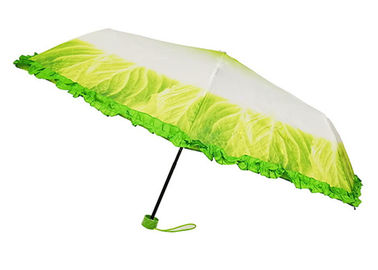 21&quot; 자동적인 여행 우산 양배추 디자인 내구재 3 Foldable 우산