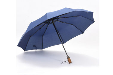 주문을 받아서 만들어진 로고 촉진 작은 자동적인 우산 3 접히는 강한 방풍