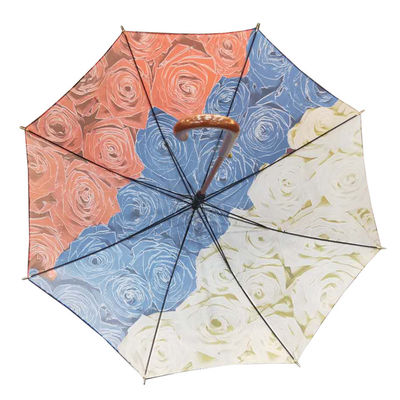나무로 된 Ｊ 형태 핸들과 방풍 곧은 우산
