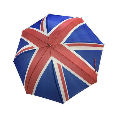 영국 깃발 인쇄된 폴리에스테르 직물 프로모셔널 골프 우산
