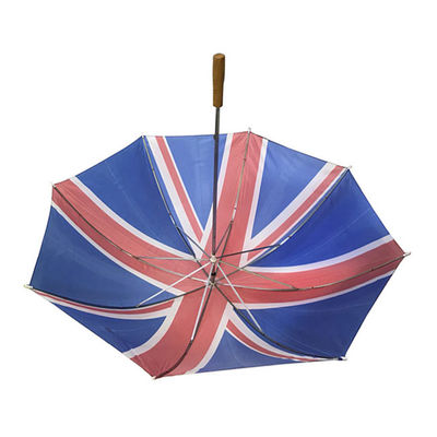 영국 깃발 인쇄된 폴리에스테르 직물 프로모셔널 골프 우산