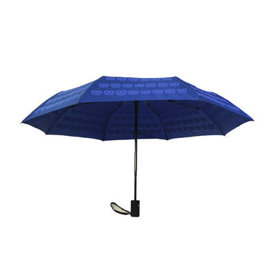 여행을 위한 작은 방풍 21 인치 폴리에스테르 190T 3 접식 우산