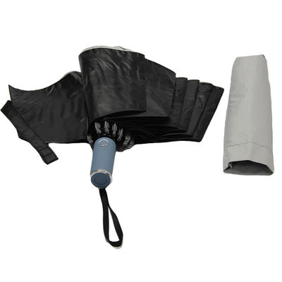 여성을 위해 세 접식 우산 자동차 오픈-클로우즈를 코팅하는 검은 UV