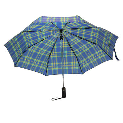 남자들을 위한 자동 오픈-클로우즈 녹색 종류 그리드 포괄적 3개 접식 우산