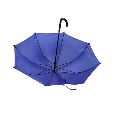 J 핸들 8mm 금속 샤프트가 있는 솔리드 컬러 우산