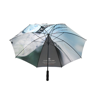 디지털 방식으로 인쇄를 가진 8mm 금속 갱구 똑바른 손잡이 자동 열려있는 골프 우산