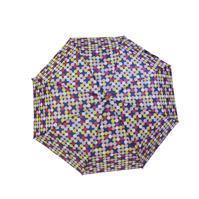 나무 손잡이와 수동 오픈 견주 190T 접힌 소형 우산