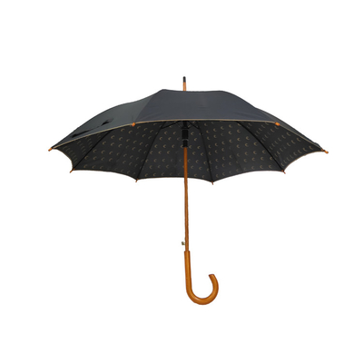 자동차는 가열 전사 인쇄와 곧은 나무 손잡이 양산 우산을 폅니다