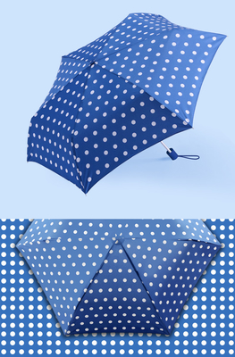 여성을 위한 21inchx8K 견주 190T 햇빛 보호 우산을 출력하는 물방울 무늬