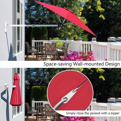 조정할 수 있는 막대기와 8FT / 10FT 벽 말 탄 캔틸레버 태양 우산