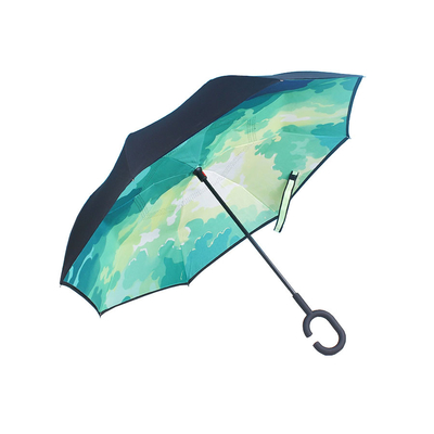 이중 레이어 Ｃ 핸들 방풍 반대 인버트된 우산