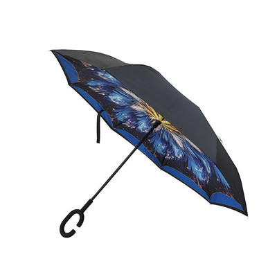 맞춘 섬유 유리 프레임은 Ｃ 형태 핸들과 인버트된 우산 이중 레이어를 역으로 돌립니다