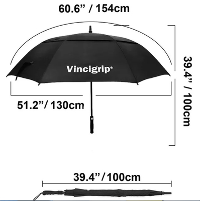 주문 제작된 로고와 이중 레이어 방풍 자동차 오픈 곧은 골프 우산