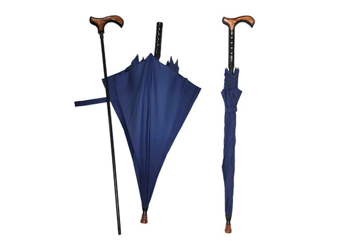 지팡이 우산, 상승을 위한 걷는 지팡이 우산을 하이킹하는 조정가능한 고도 황금 대