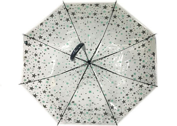 23&quot; 자동차 열려있는 POE 투명한 비 우산에 의하여 주문을 받아서 만들어지는 창조적인 우산 디자인