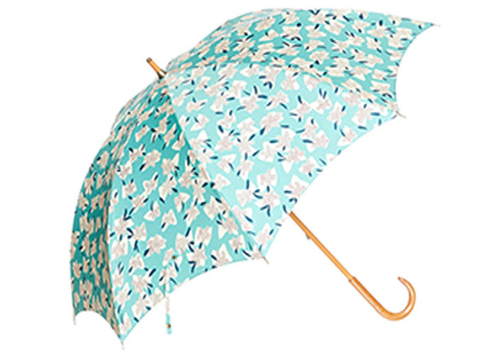 23&quot; 똑바로 나무로 되는 우산 편리한 굽은 손잡이 우산 머리 디자인