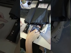 China manufacture automatic music 3 foldable umbrella with bluetooth speaker