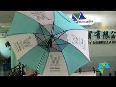 Semi Automatic Straight Pongee Wooden Handle Umbrella 23''*8K